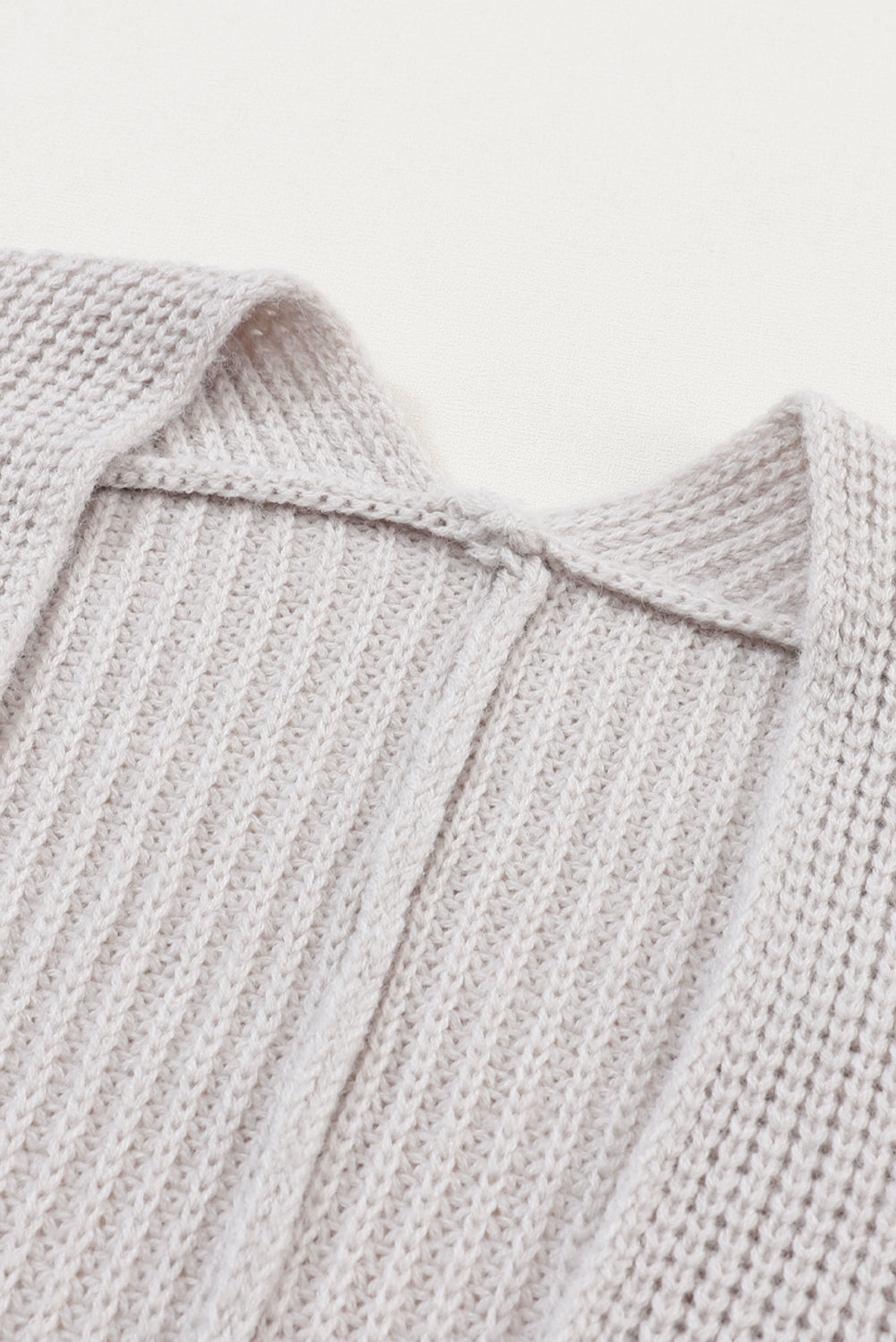 Oversized Fold Over Sleeve Open Front Cardigan