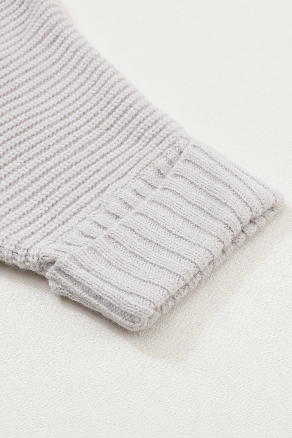 Oversized Fold Over Sleeve Open Front Cardigan