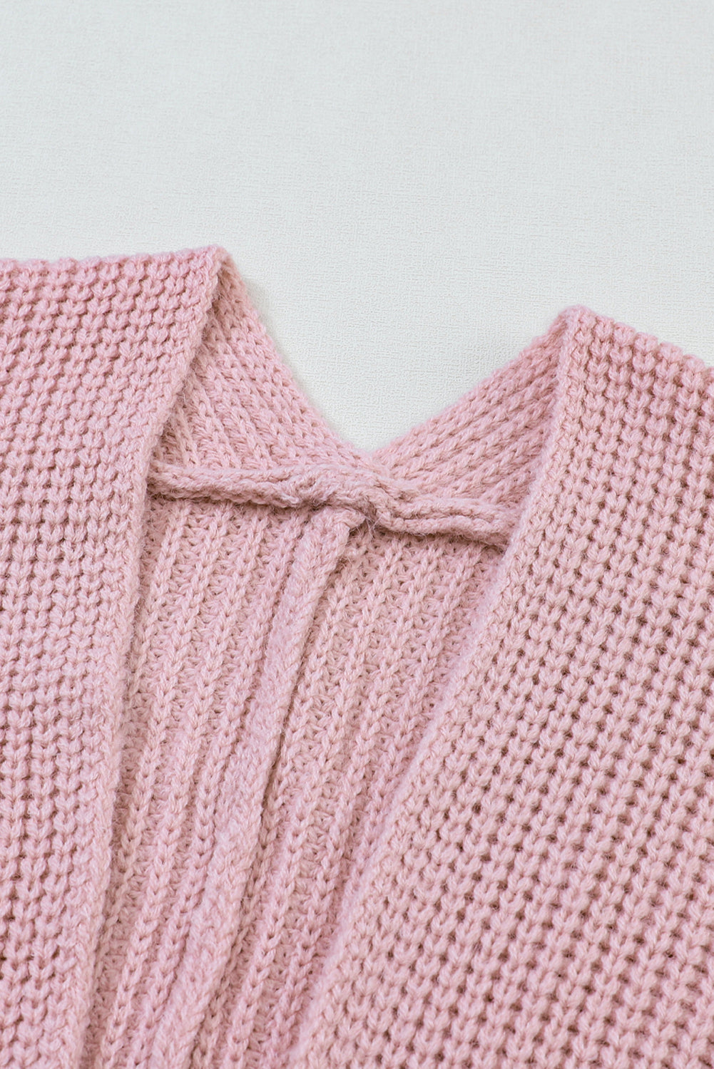 Oversized Fold Over Sleeve Open Front Cardigan
