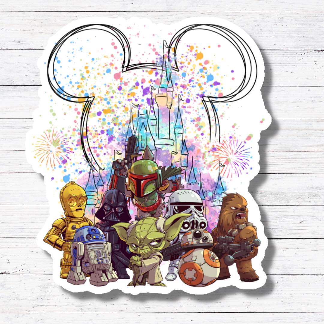 Star Wars with Castle- Star Wars Stickers/Magnet