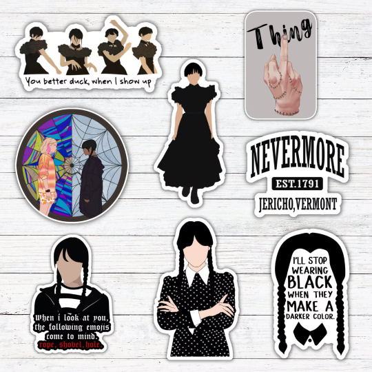 Darker Color-Wednesday Addams Sticker/Magnet