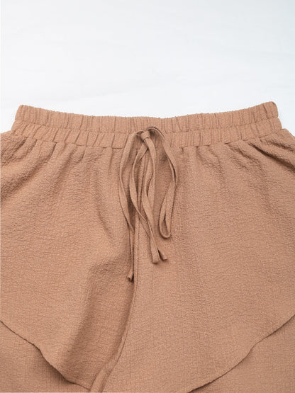 Tiered Layered Tie Shorts