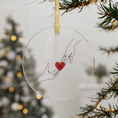 Love Across The Miles  Acrylic Ornament