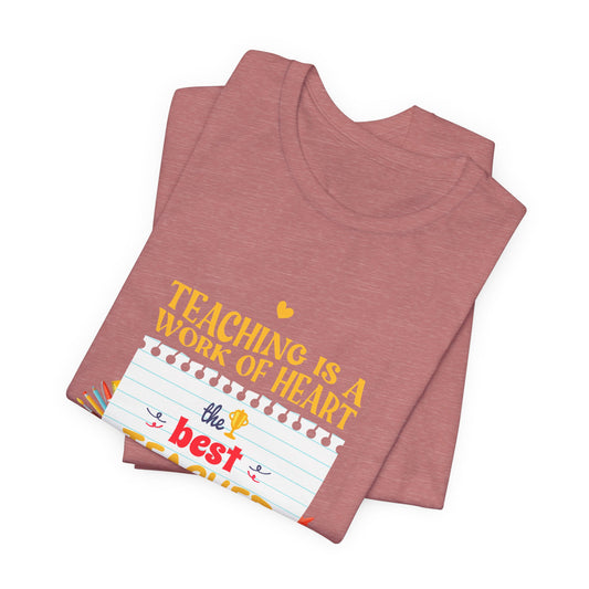 Stack of red t-shirts with a motivational quote on a white background