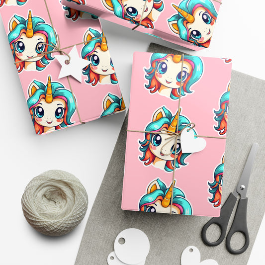 Pink Unicorn Gift Wrapping Paper