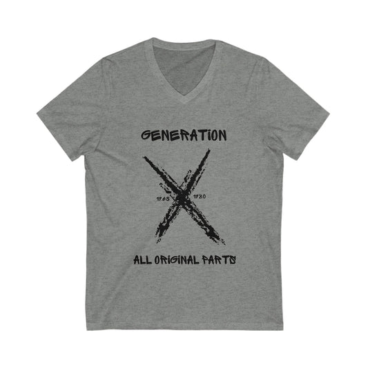 Gen X Retro Party V-Neck T-shirt