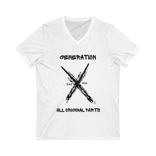 Gen X Retro Party V-Neck T-shirt