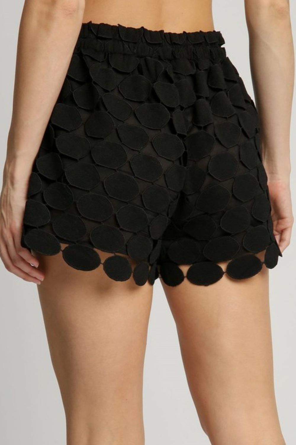 Black Polka Dot Lace Shorts