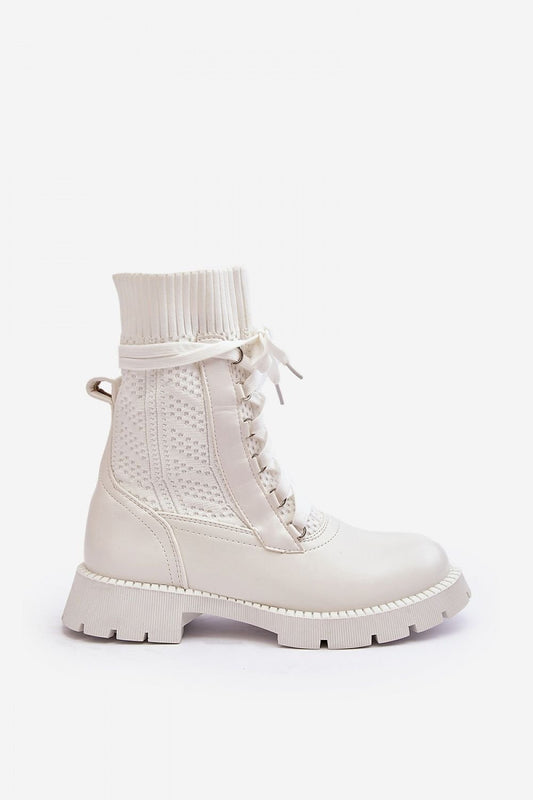 Sole Mates White Ankle Vegan Leather Boots