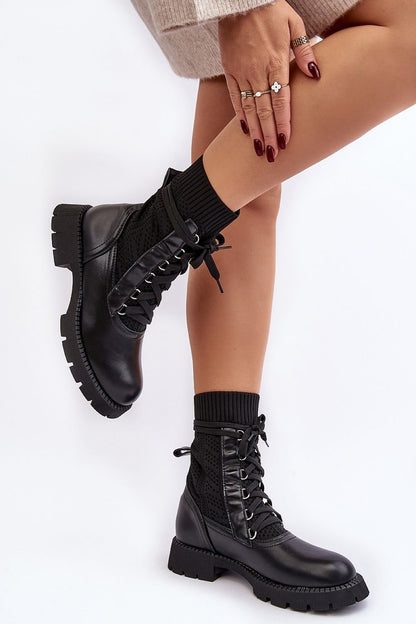 Sole Mates Black Ankle Vegan Leather Boots