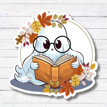 Reader with Glasses-Creepy Reader Stickers/Magnet