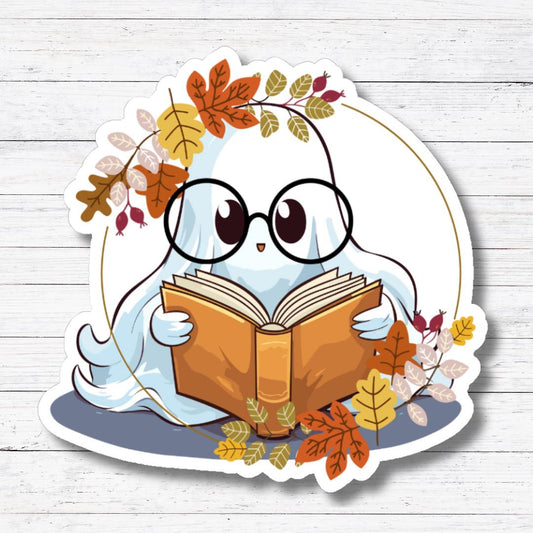 Reader with Glasses-Creepy Reader Stickers/Magnet