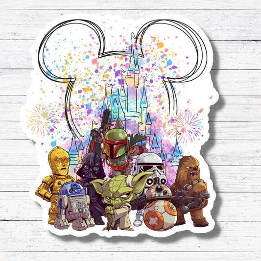 Star Wars with Castle- Star Wars Stickers/Magnet