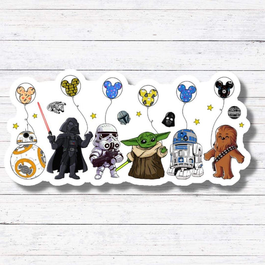 Star Wars with Balloons - Star Wars Stickers/Magnet