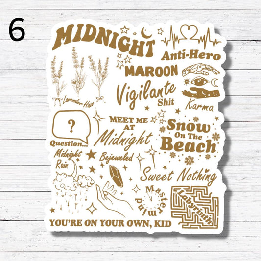 Taylor Swift 6- Taylor Swift Stickers/Magnet
