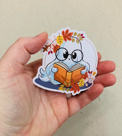 Reader with Glasses-Creepy Reader Stickers/Magnet