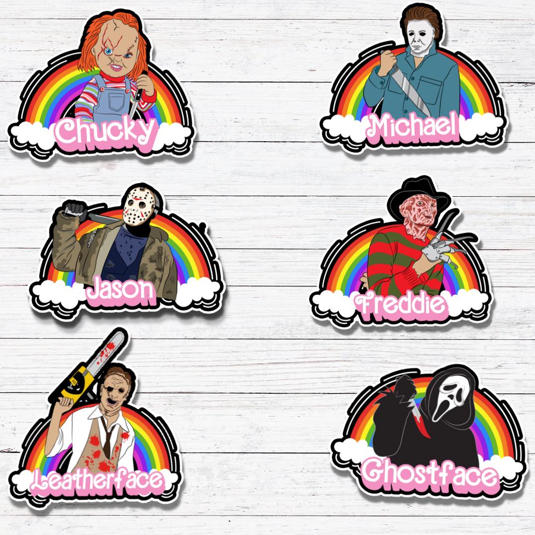 Rainbow Chucky- Rainbow Horror Dolls Stickers/Magnet