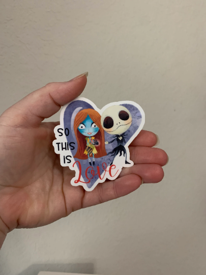 Jack and Sally Sticker/Magnet- Nightmare Before Christmas