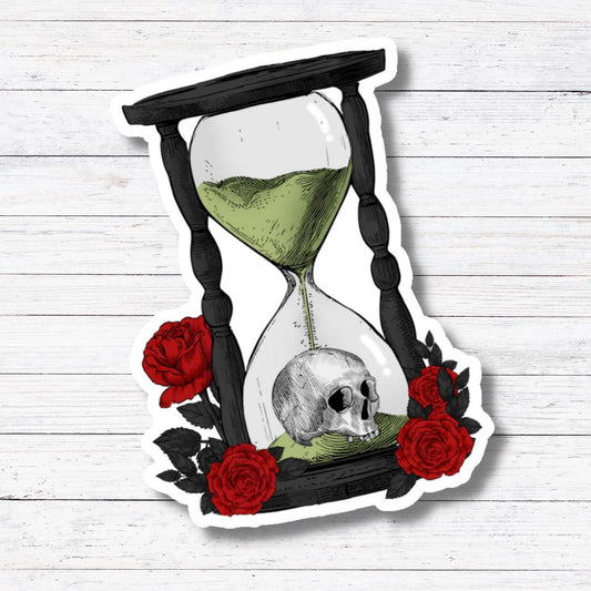 Hour Glass-Gothic Sticker/Magnet