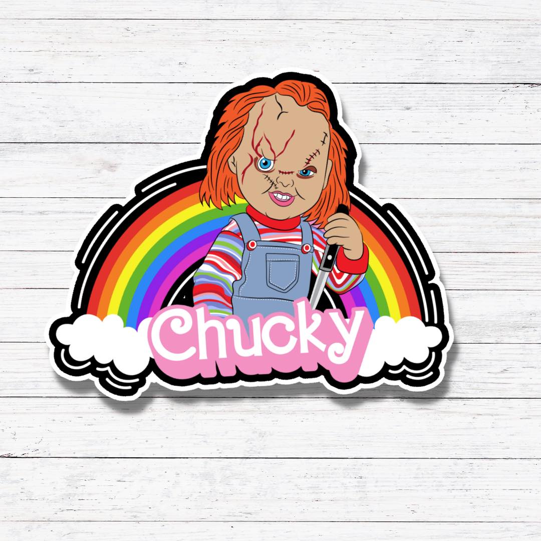 Rainbow Chucky- Rainbow Horror Dolls Stickers/Magnet